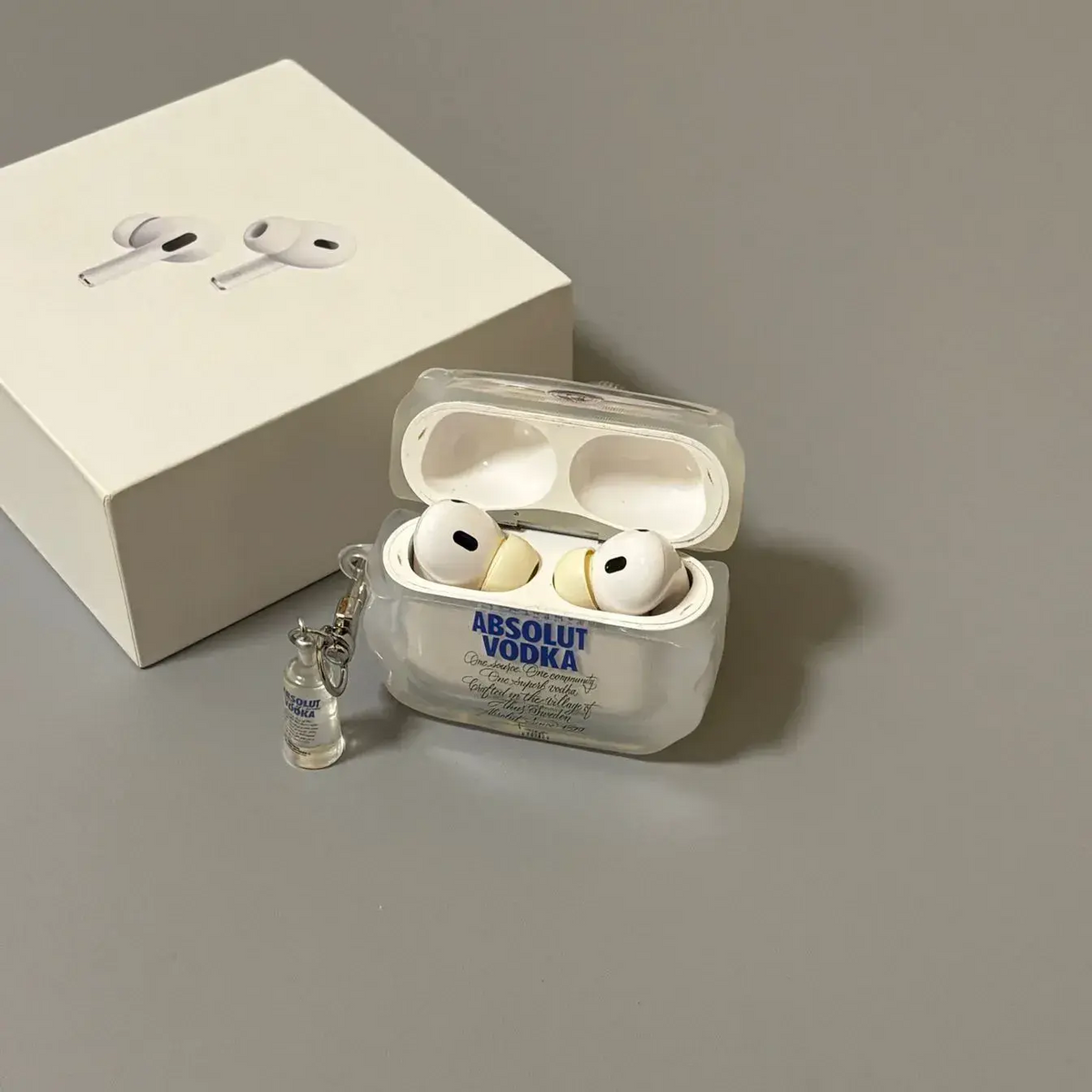 Creative 3D Vodka Bottle Cap AirPods Case
