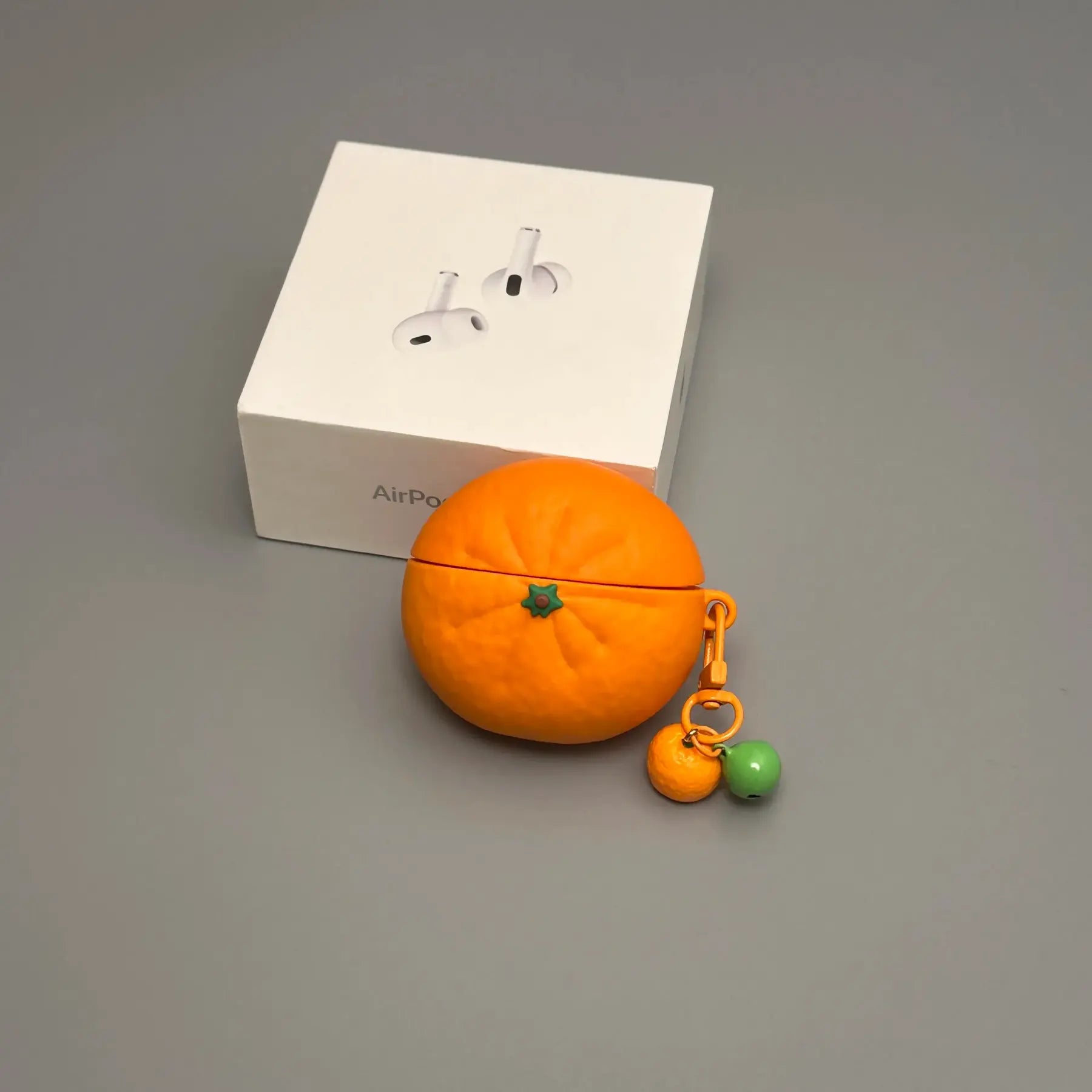 Cute Realistic Mini Orange AirPods Case