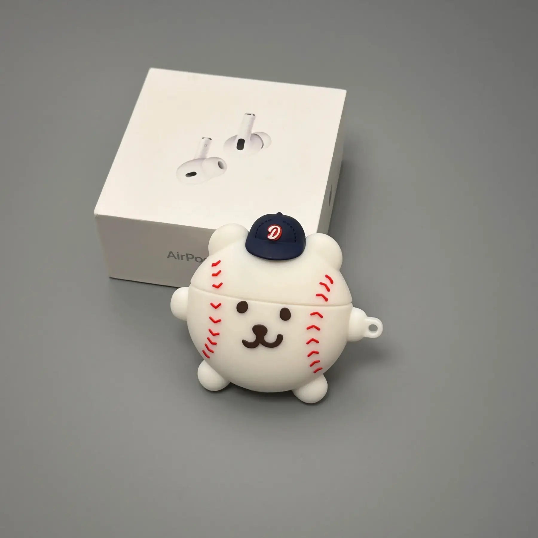 Cute Self-Deprecating Bear Baseball AirPods Case