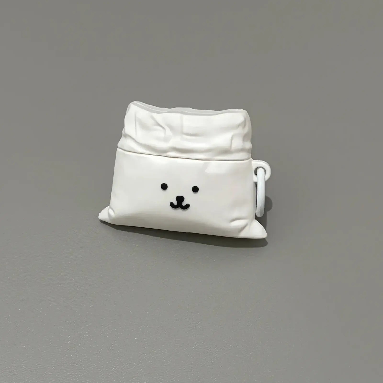 Fun Little White Bear Pouch AirPods Case